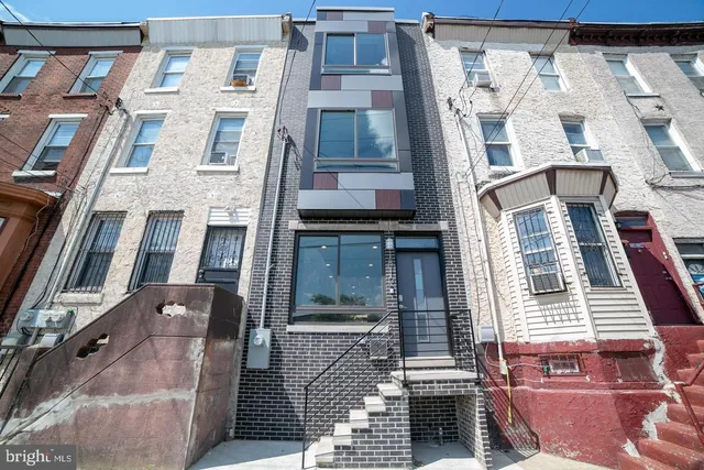 a front view of a building