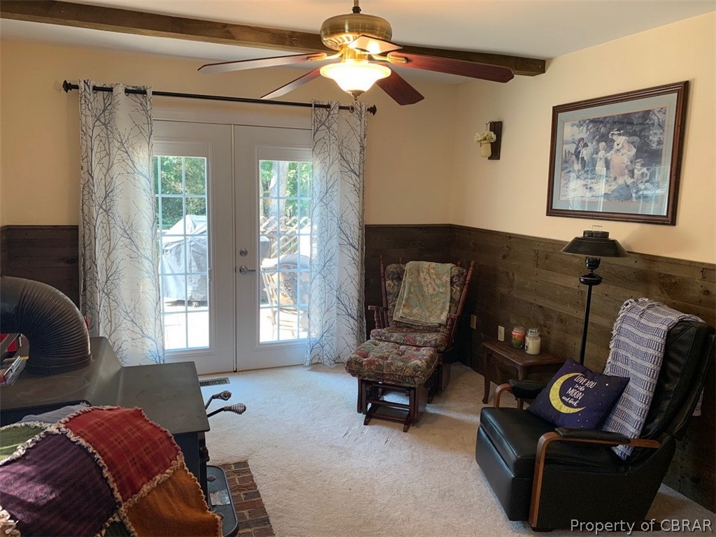 624 Butylo Road Laneview, VA 22504 - Photo 9 of 21 This will be your favorite reading room relaxing by the warm fire when it's cold out! With brick surround, beam ceiling and wainscoting, this rustic room has lots of charm!