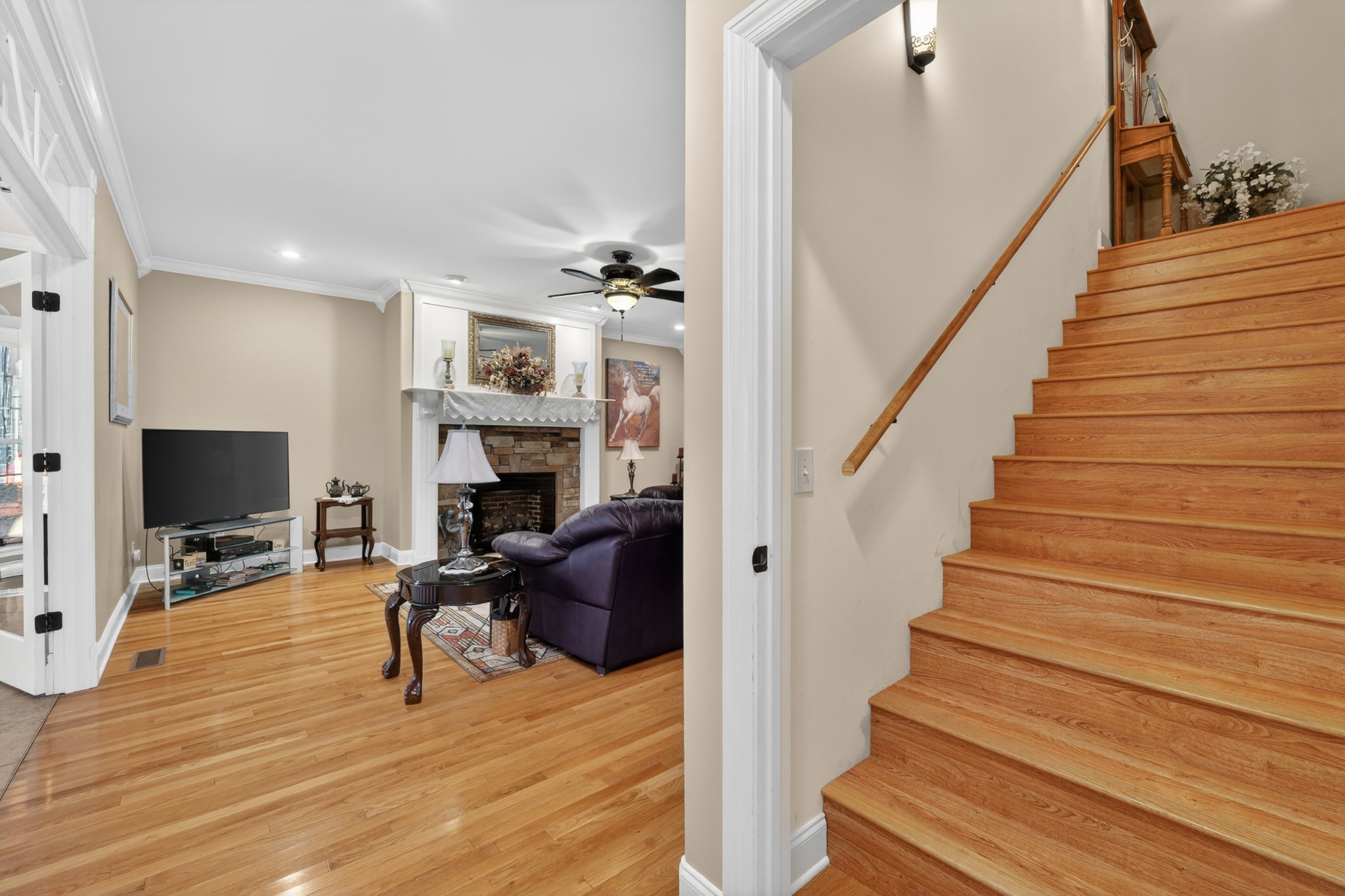 600 Bates Hollow Road Prospect, TN 38477 - Photo 39 of 68 a view of a livingroom with furniture and a fireplace