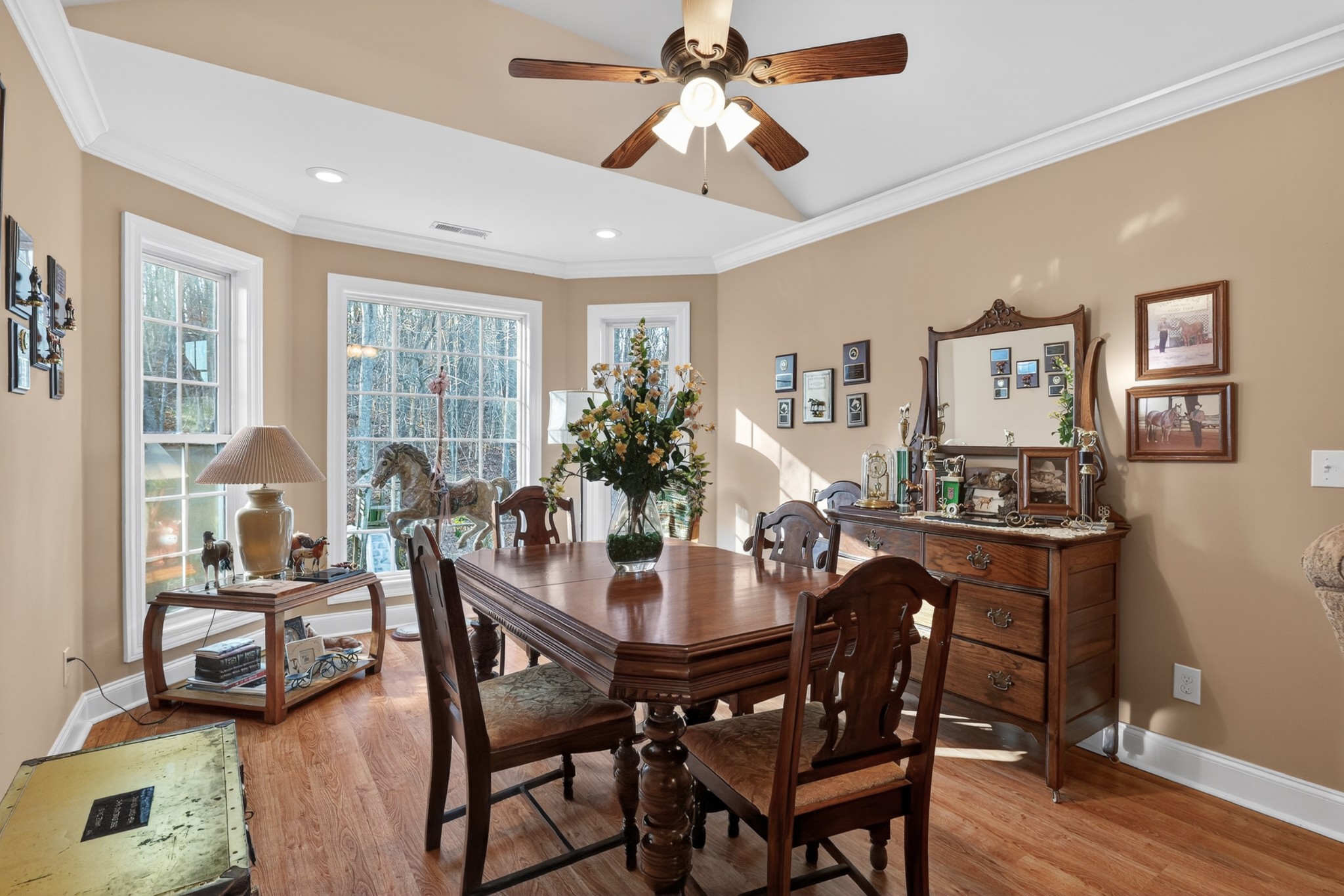 600 Bates Hollow Road Prospect, TN 38477 - Photo 42 of 68 a view of a dining room with furniture window and wooden floor
