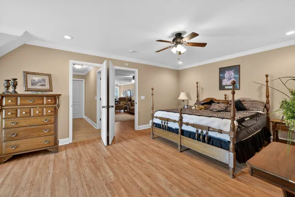 a front view of a house with outdoor seating