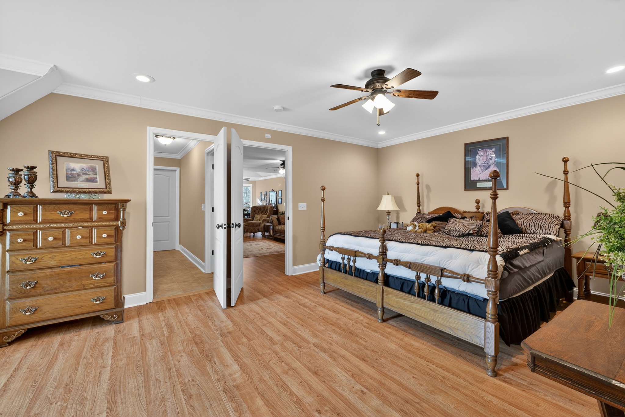 600 Bates Hollow Road Prospect, TN 38477 - Photo 49 of 73 a spacious bedroom with a bed and a walk in closet