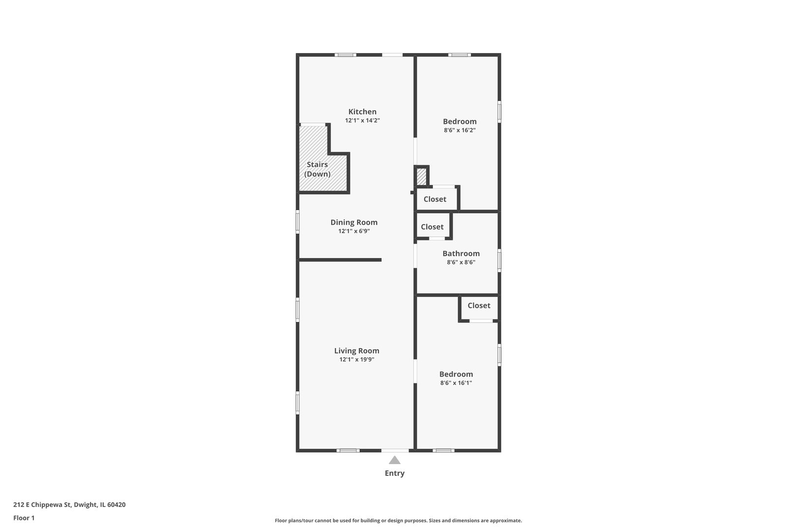 212 East Chippewa Street Dwight, IL 60420 - Photo 31 of 32 a picture of floor plan