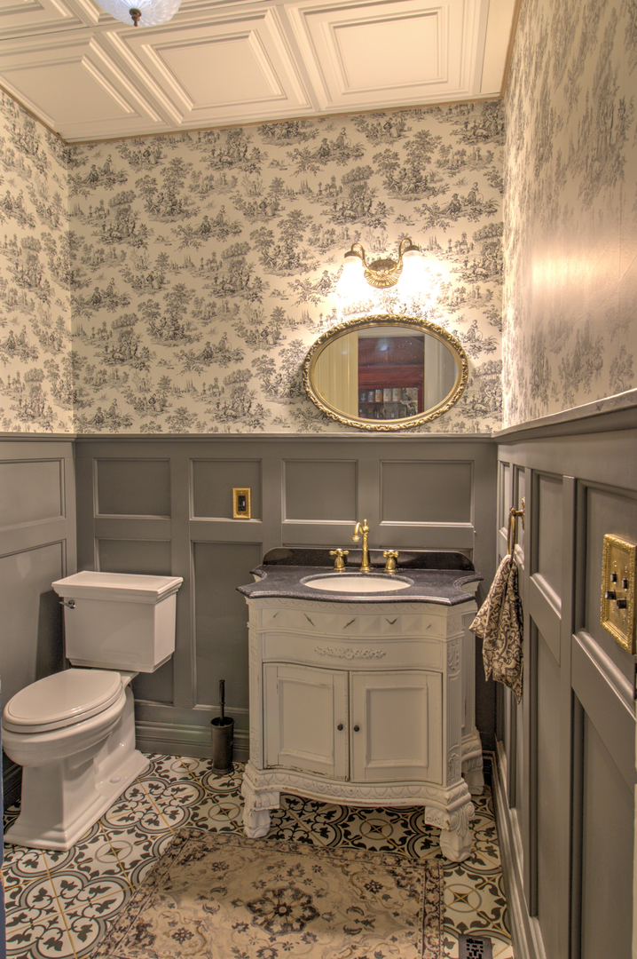 402 West Lincoln Way Morrison, IL 61270 - Photo 29 of 43 a bathroom with a granite countertop toilet sink and mirror