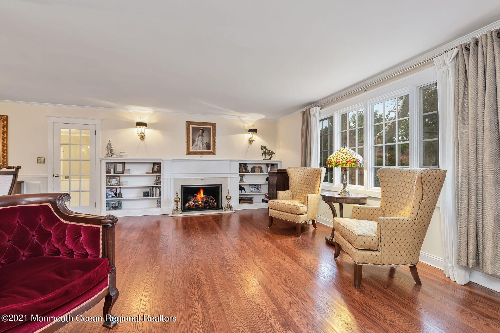 16 Westwood Road Little Silver, NJ 07739 - Photo 8 of 39 a living room with furniture and a fireplace