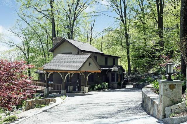 a view of a house with a patio