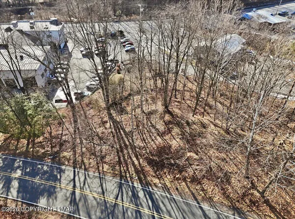 a view of a dry yard with wooden fence
