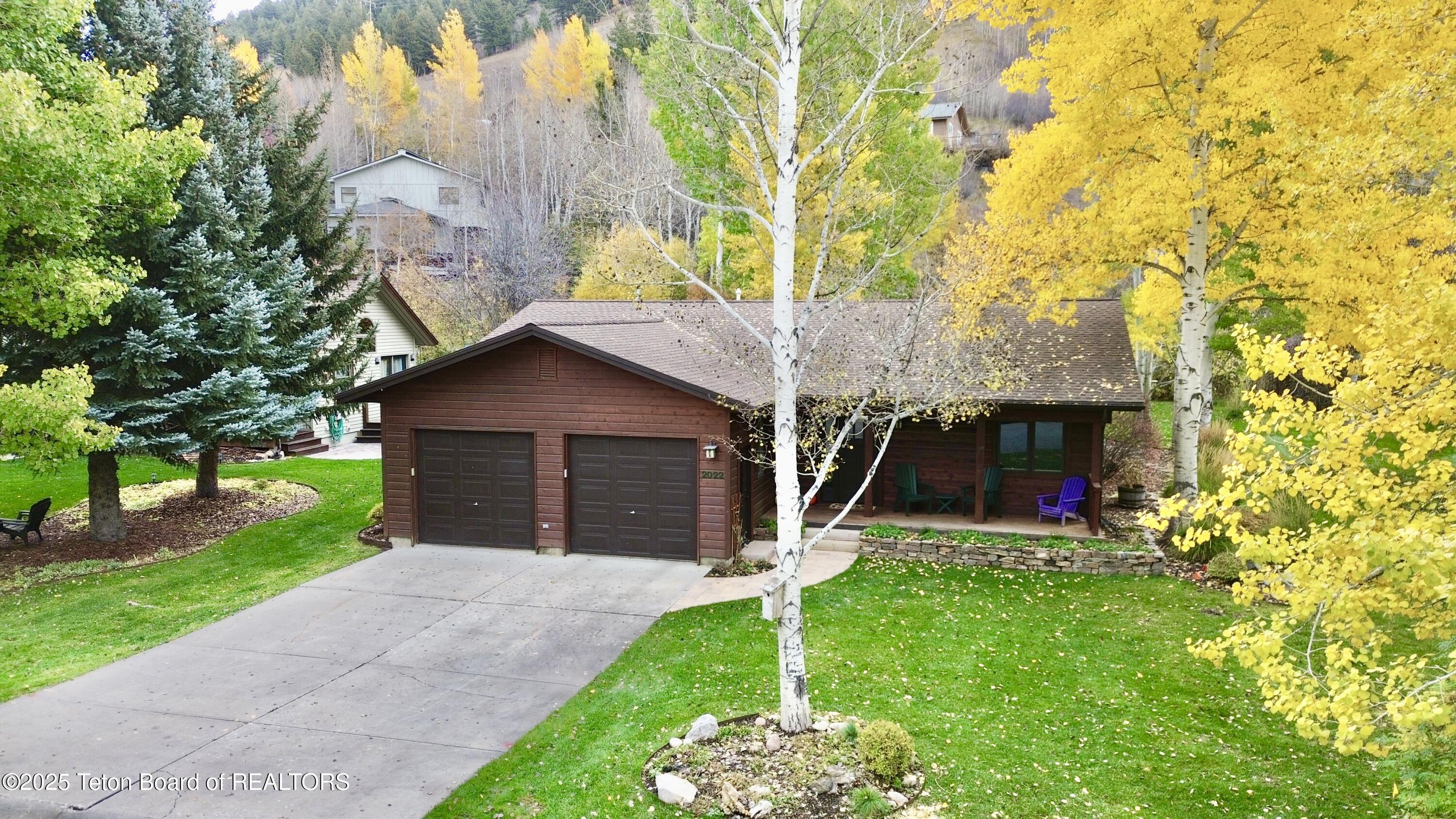 2022 Hidden Ranch Loop Jackson, WY 83001 - Photo 21 of 30 Front of House Aerial