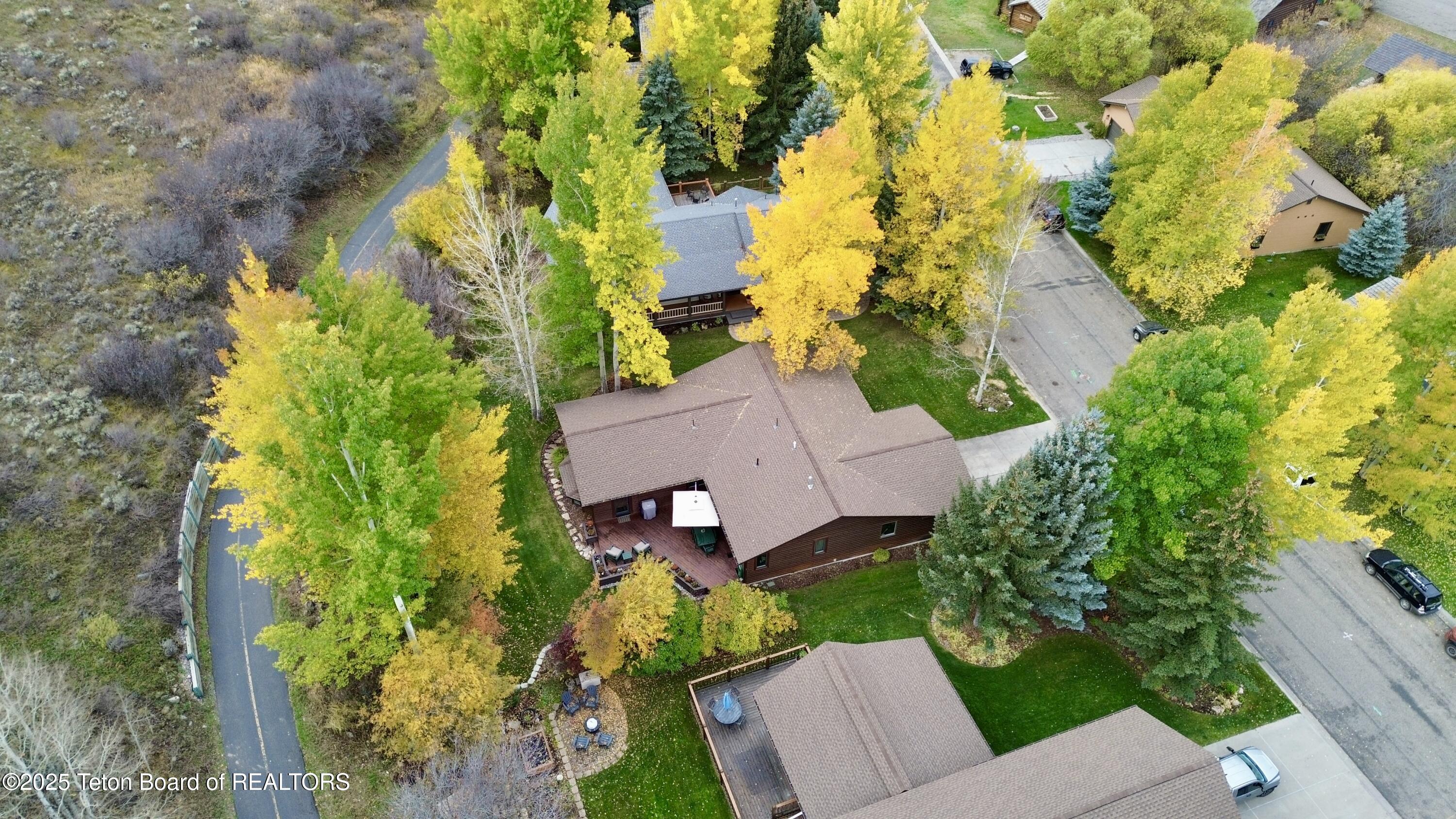 2022 Hidden Ranch Loop Jackson, WY 83001 - Photo 25 of 30 Aerial w/ Bike Path