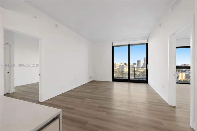 a view of city from a balcony