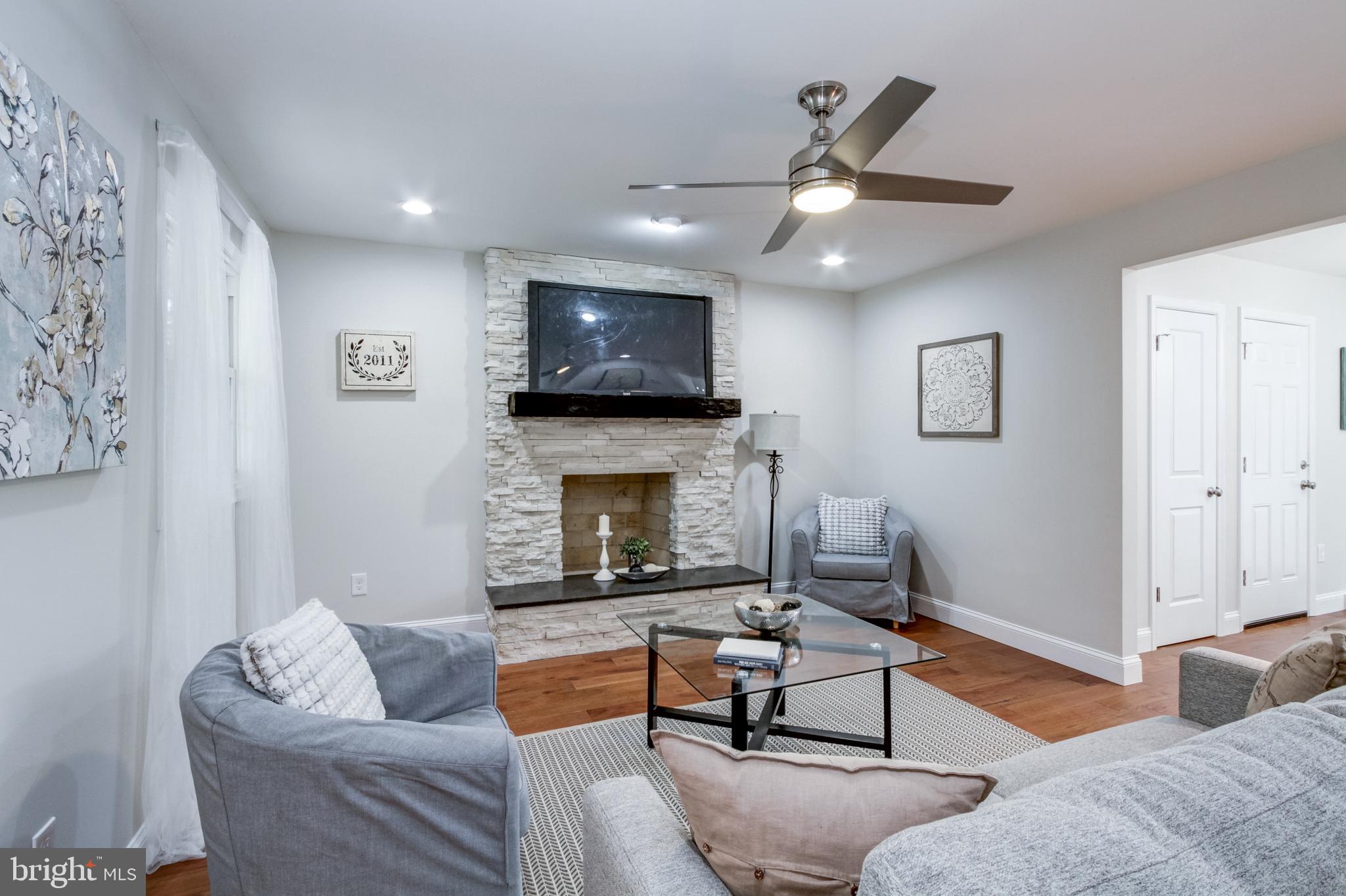 508 South Providence Road Wallingford, PA 19086 - Photo 24 of 63 Reclaimed wood mantle and Granite Hearth