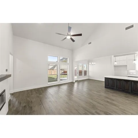 a view interior of a house with wooden floor