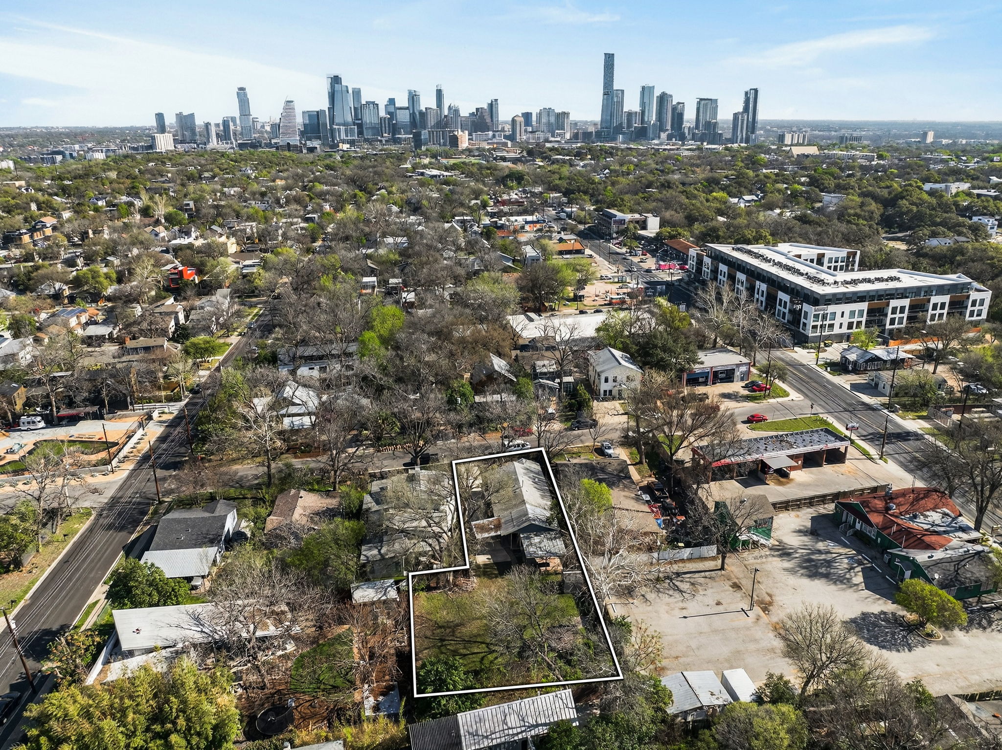 609 Fletcher Street Austin, TX 78704 - Photo 2 of 25 an aerial view of a city with lots of residential buildings