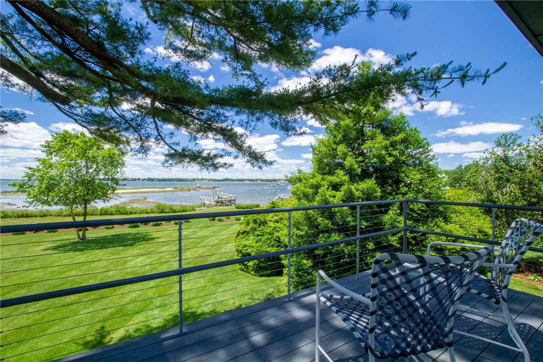 151 Ferry Road Bristol, RI 02809 - Photo 36 of 49 Second floor balconies flank the house- North balcony