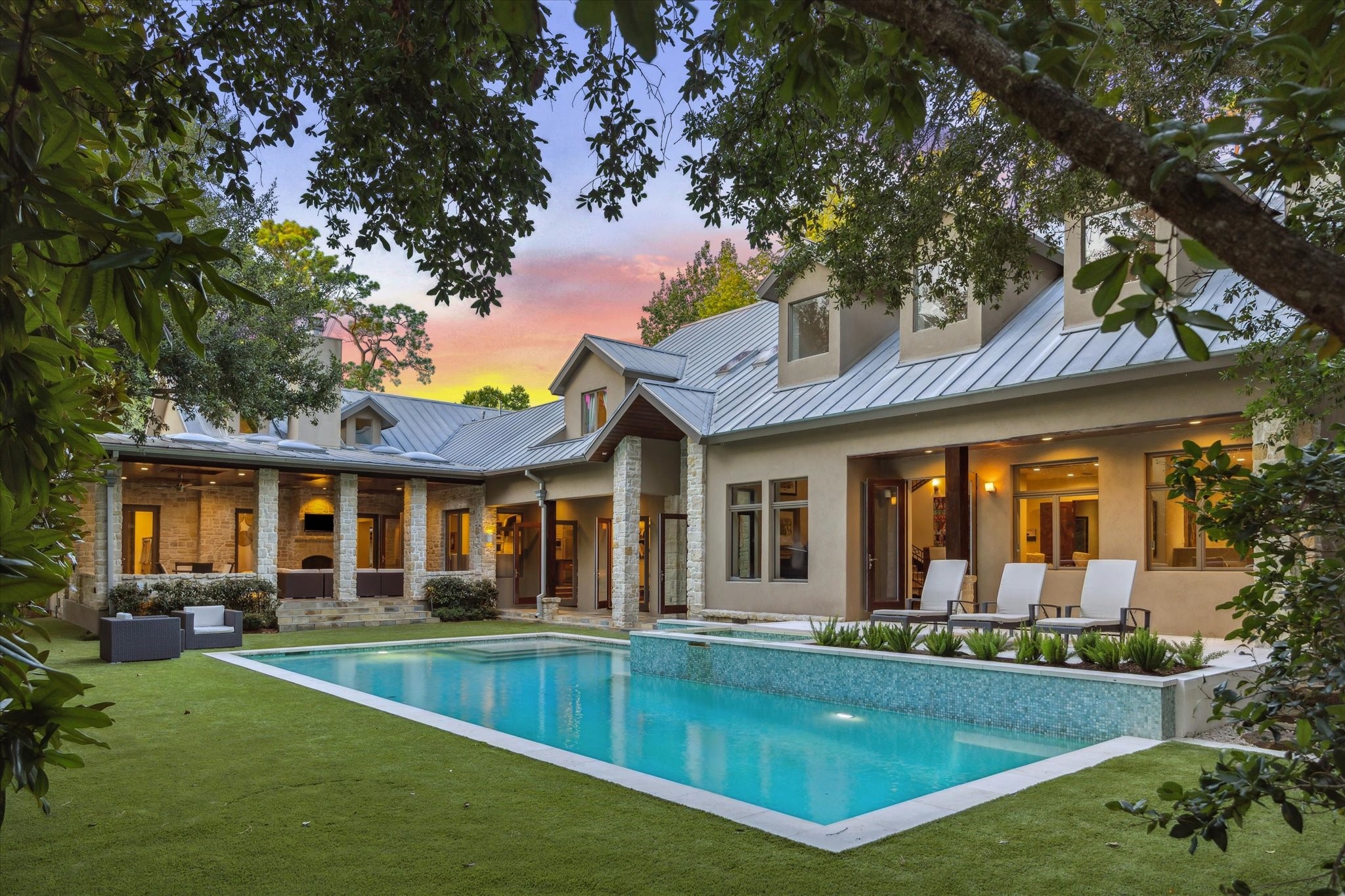 354 Piney Point Road Houston, TX 77024 - Photo 2 of 49 a view of a house with swimming pool and sitting area
