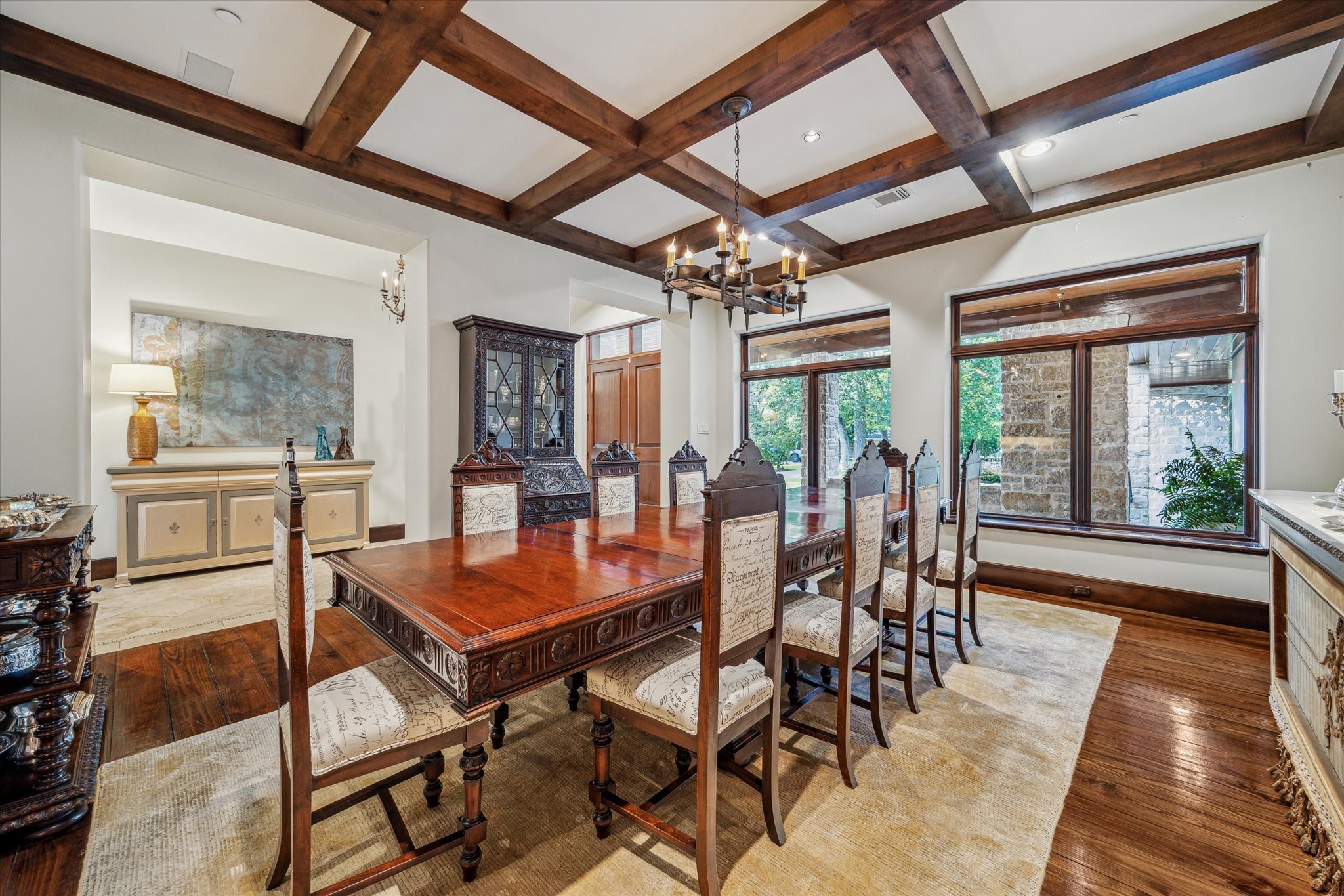 354 Piney Point Road Houston, TX 77024 - Photo 5 of 49 a outdoor dining space with furniture and wooden floor