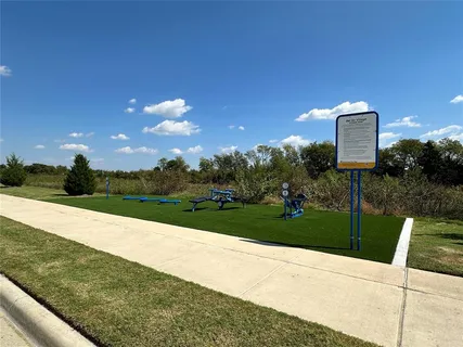a view of a park with slide