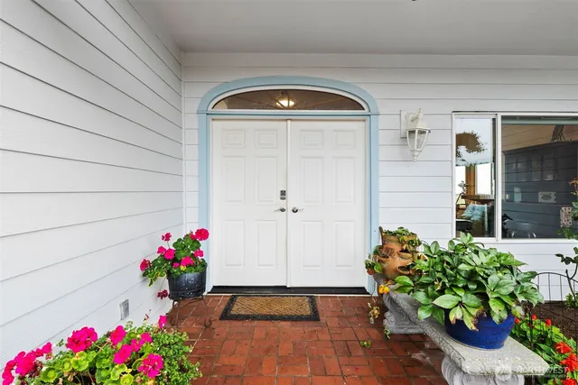 a front view of a house