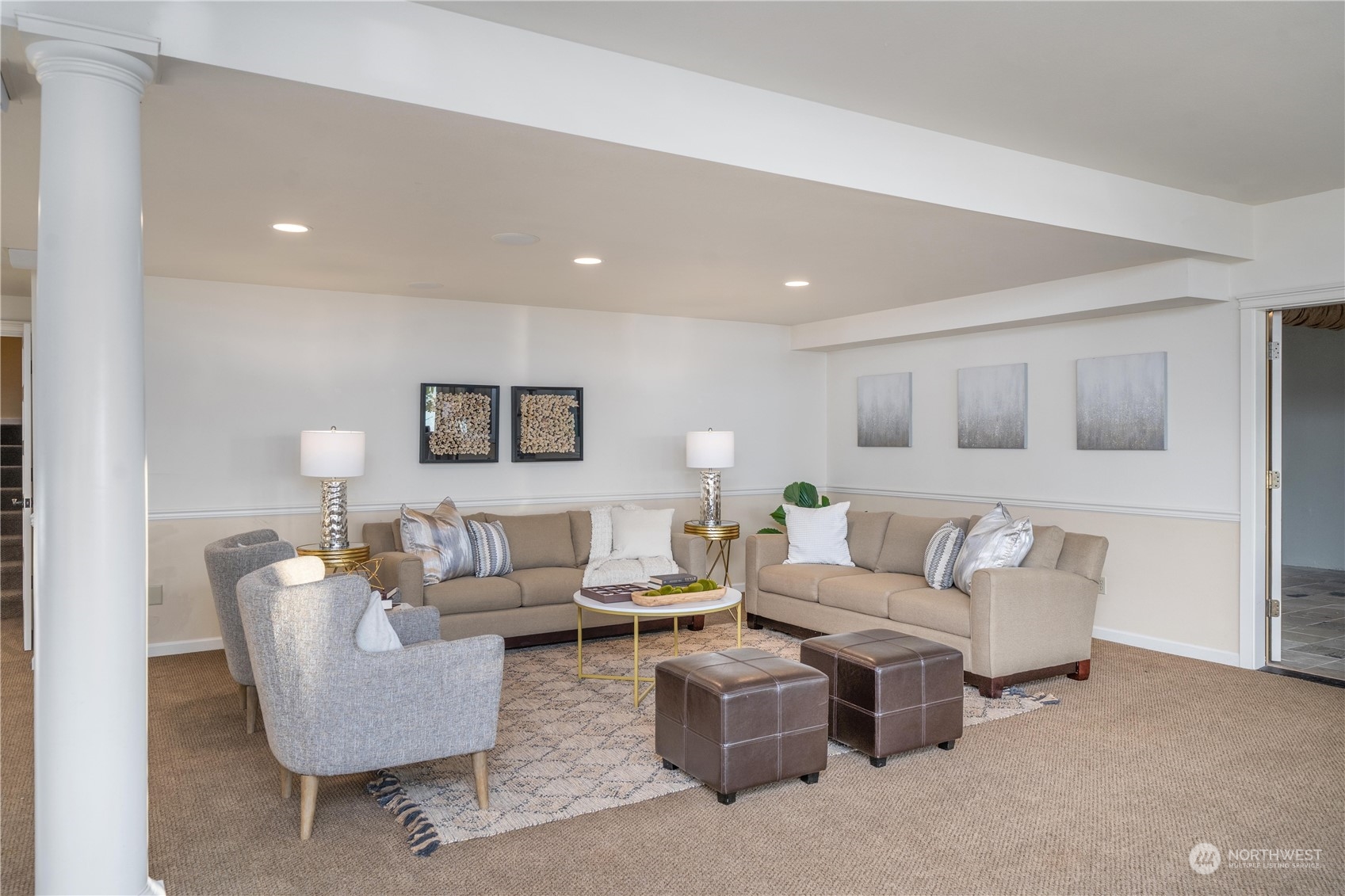 4141 Boston Harbor Road Northeast Olympia, WA 98506 - Photo 34 of 40 a living room with furniture and a lamp