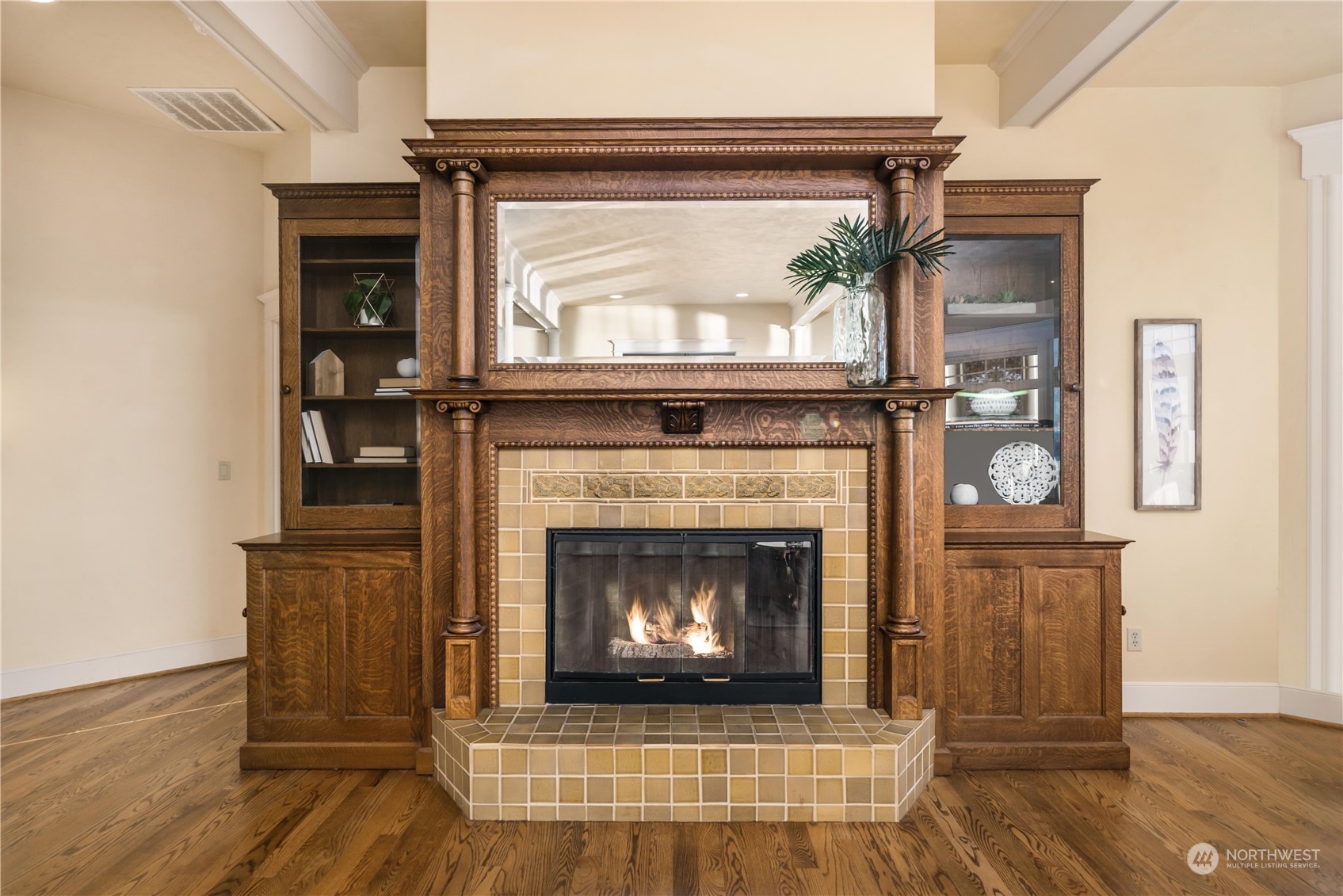 4141 Boston Harbor Road Northeast Olympia, WA 98506 - Photo 35 of 40 a living room with furniture and a fireplace