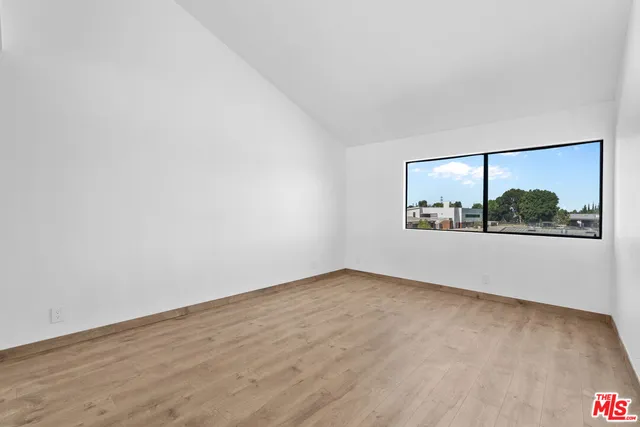 a view of a glass door with a from a window