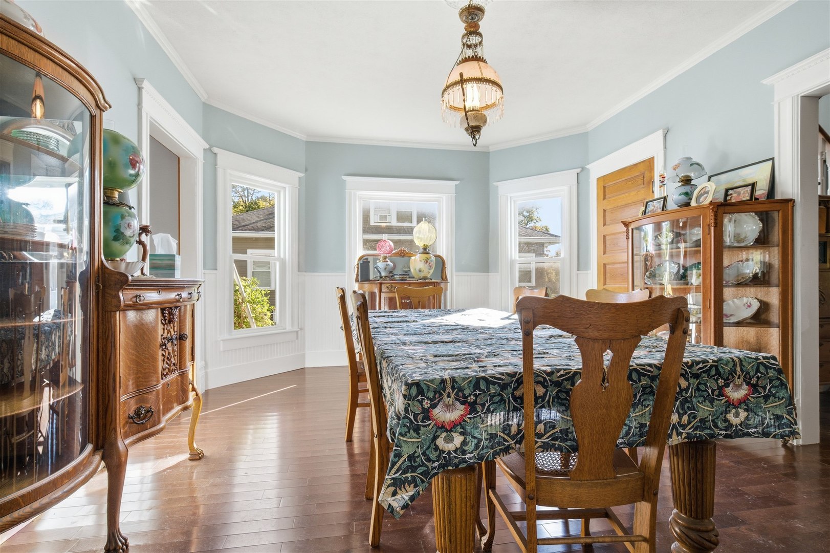 208 North Jackson Street Flanagan, IL 61740 - Photo 10 of 30 a view of a dining room with furniture window and wooden floor
