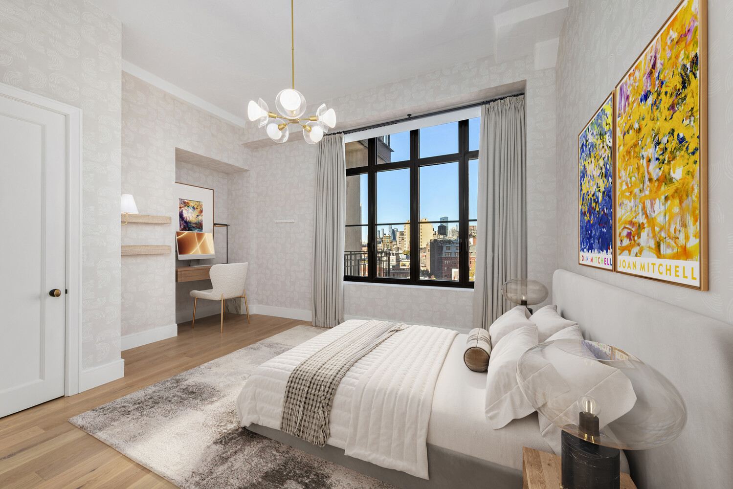 143 Reade Street, Unit 10A Manhattan, NY 10013 - Photo 8 of 18 a bedroom with a bed and a window