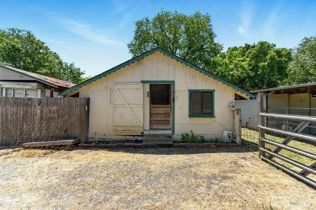 a view of a city with mountains in the background