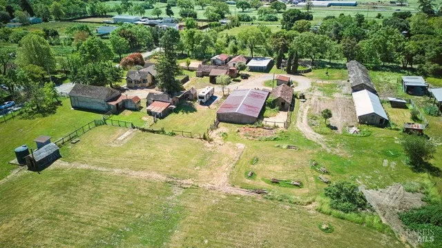 a view of a lake with a big yard