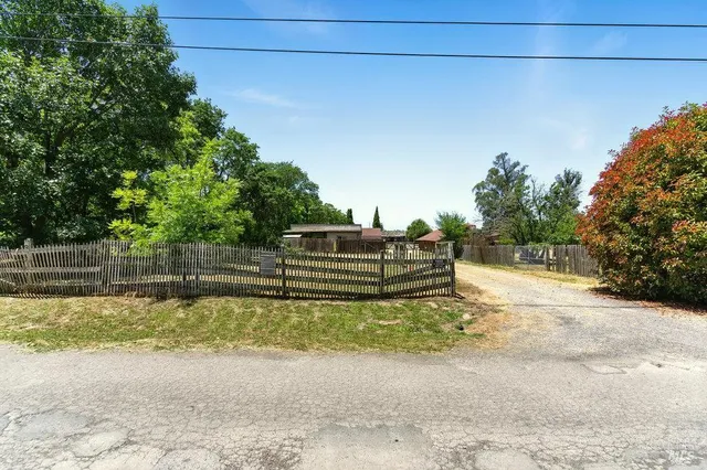 an aerial view of residential house with outdoor space
