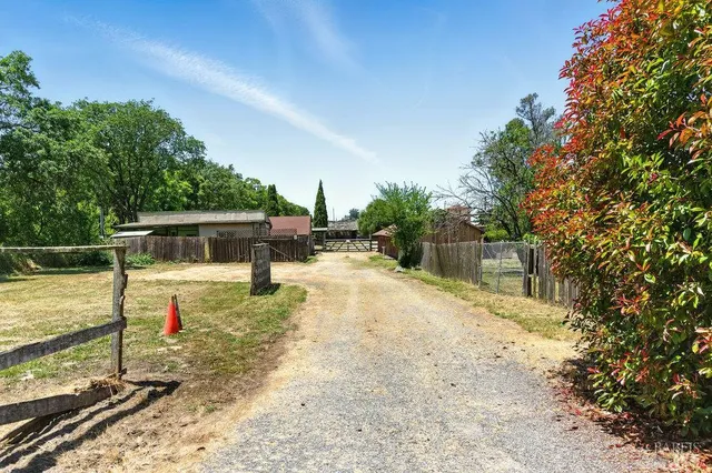 a view of a house with a garage