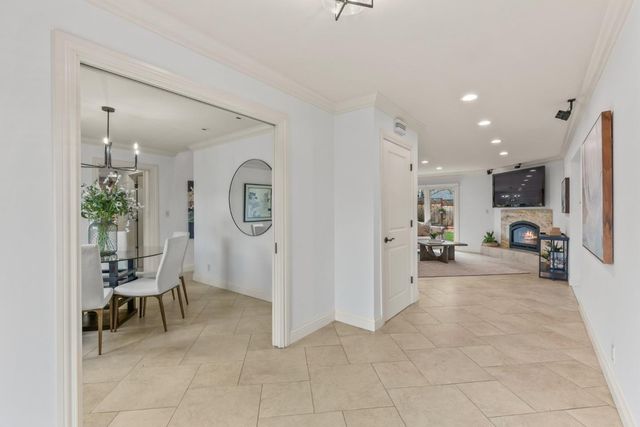 a view of a kitchen with furniture and a livingroom
