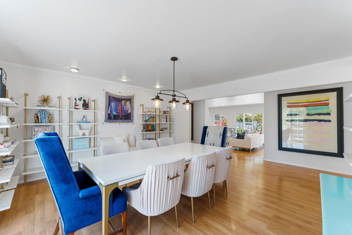 1020 Alston Road Montecito, CA 93108 - Photo 13 of 35 a view of a dining room with furniture window and wooden floor