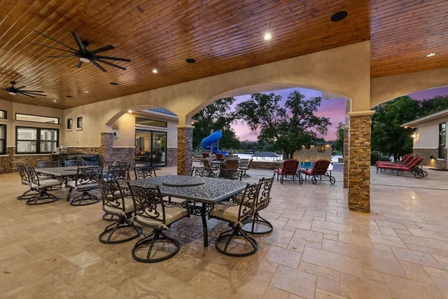 a view of a trees with a big yard