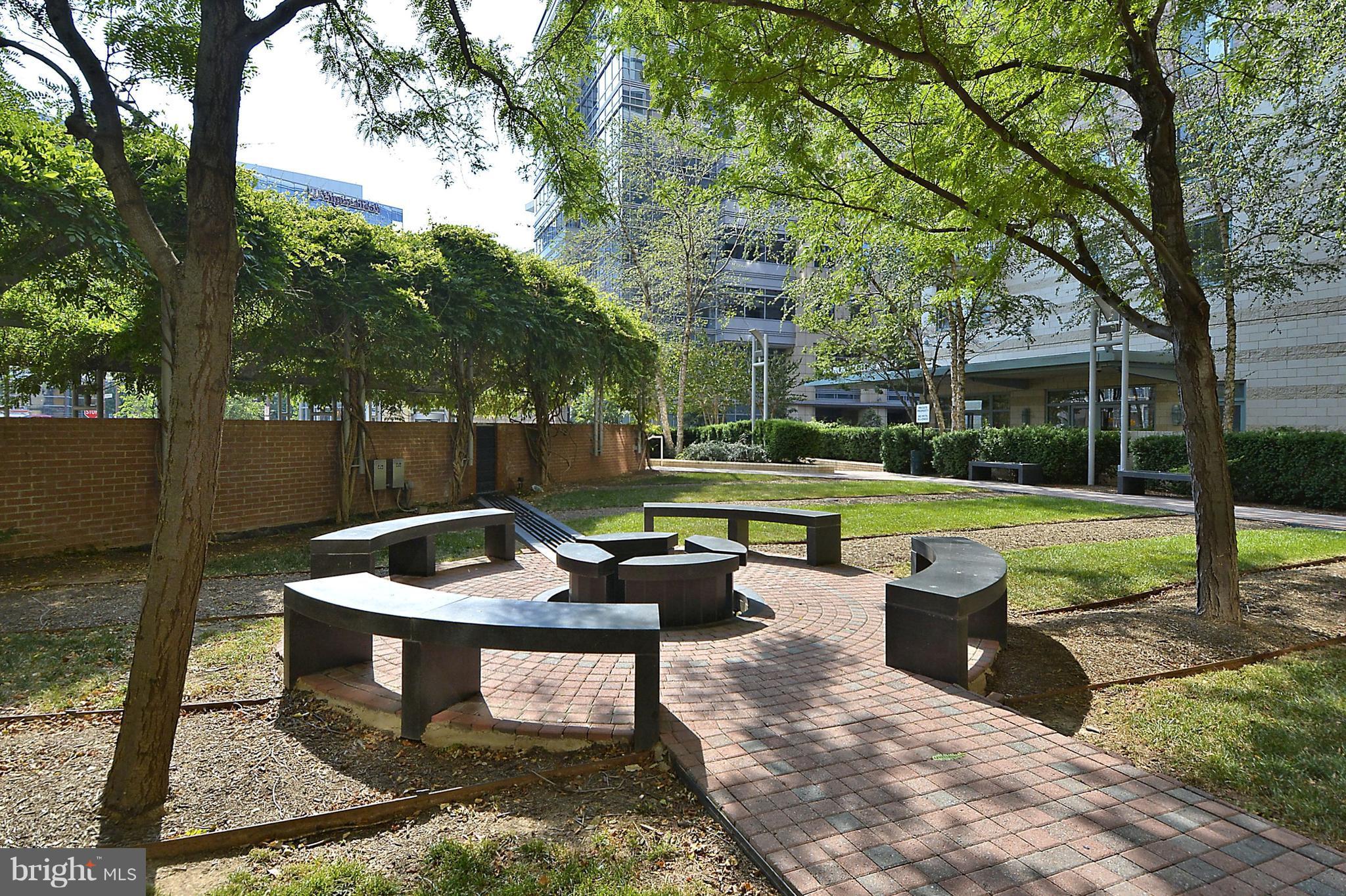 851 North Glebe Road, Unit 1513 Arlington, VA 22203 - Photo 24 of 30 Beautiful gardens with fountain in private setting