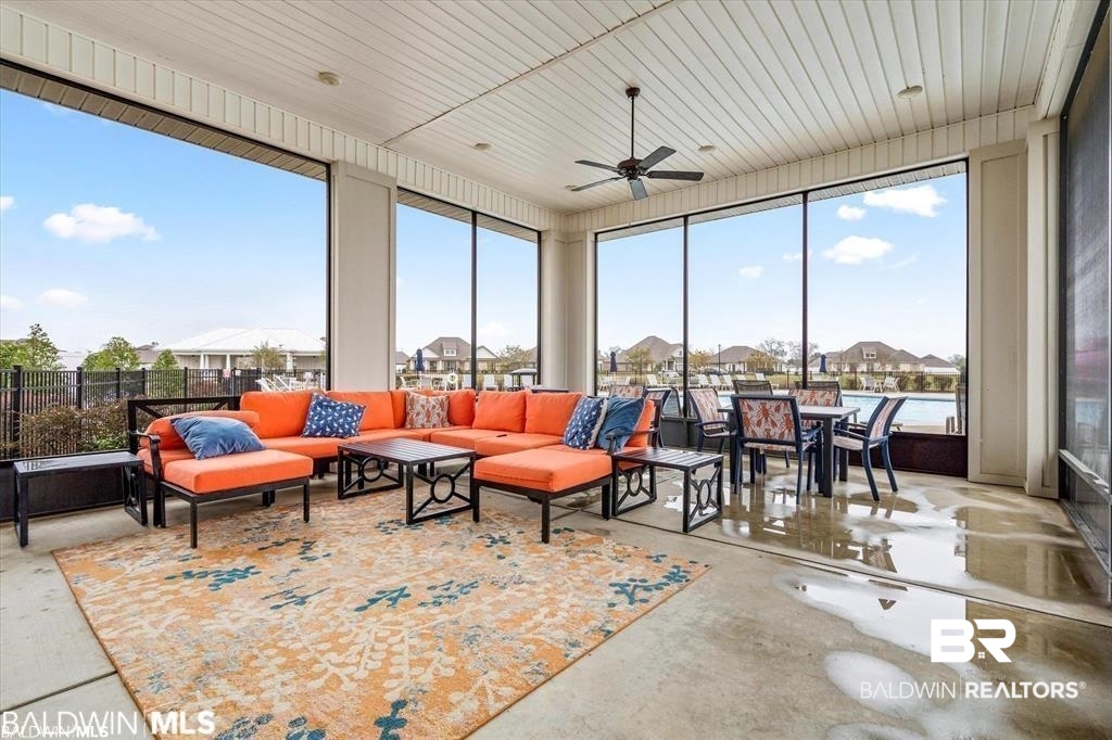 23810 Unbridled Loop Daphne, AL 36526 - Photo 45 of 50 Sunroom / solarium with wooden ceiling, ceiling fan, and plenty of natural light