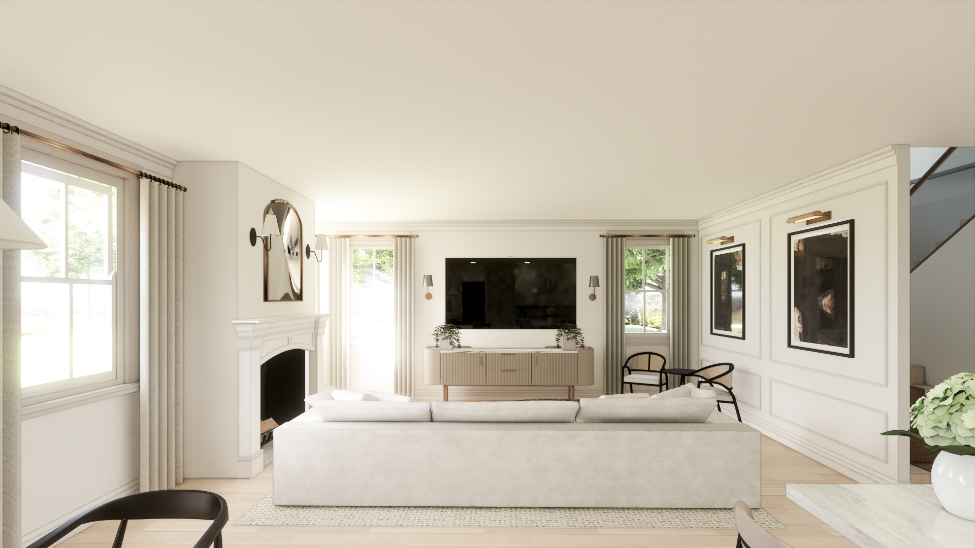 925 Willow Road Winnetka, IL 60093 - Photo 4 of 10 a living room with furniture and a flat screen tv