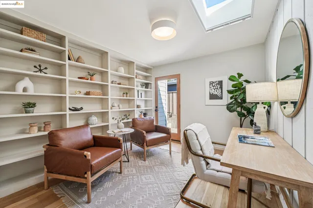 a bedroom with a bed and walk in closet