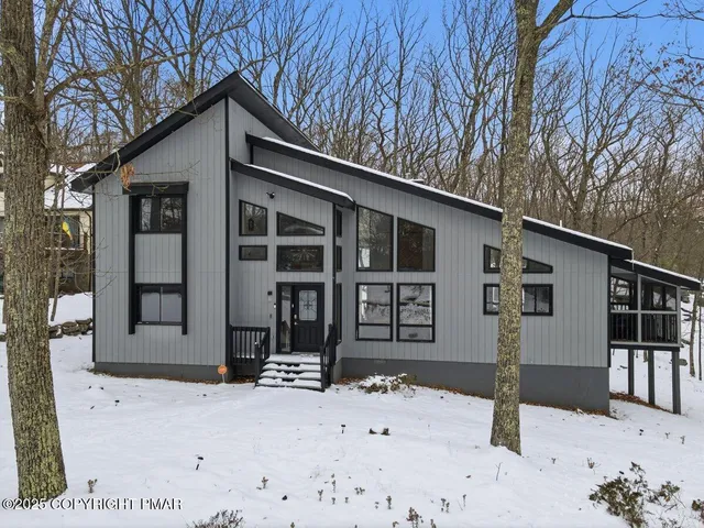 a front view of a house