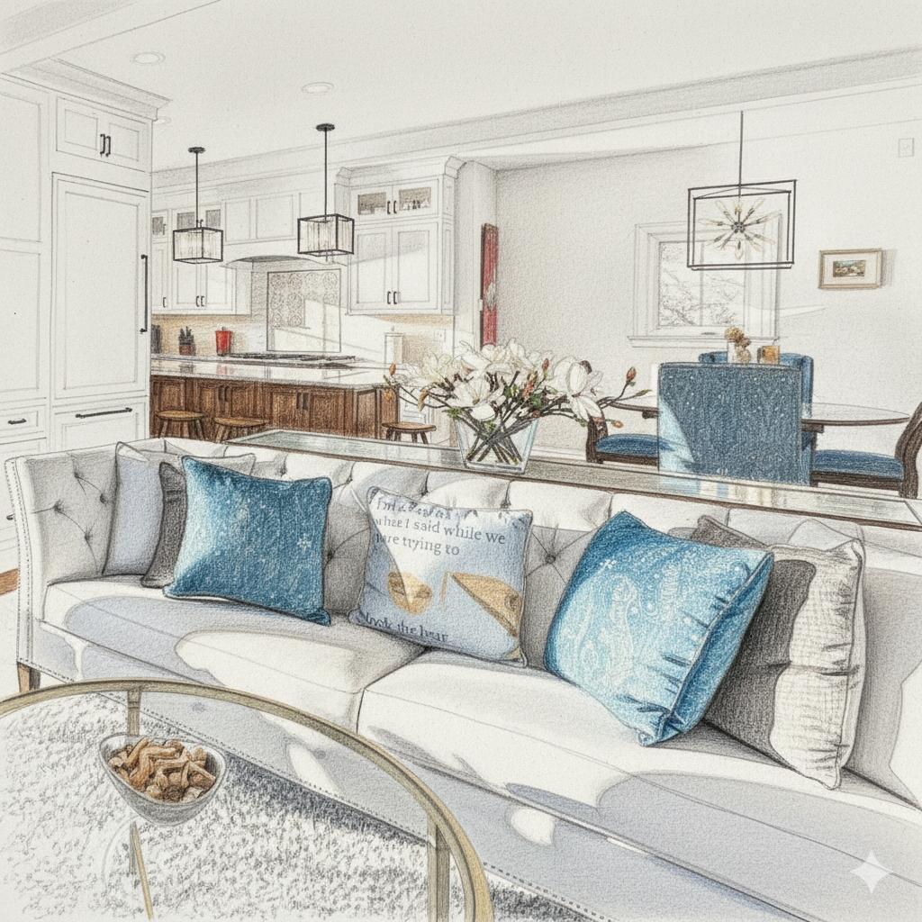 9025 Southeast Bridge Road, Unit A Hobe Sound, FL 33455 - Photo 12 of 31 sketched image of liviung room