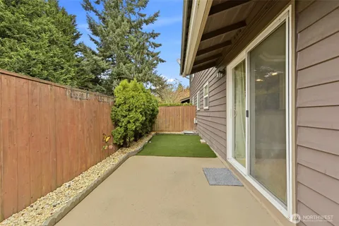 a backyard of a house