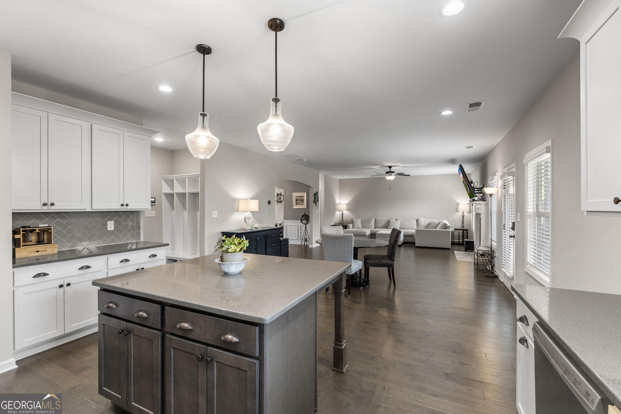 413 Shoshone Circle Kathleen, GA 31047 - Photo 17 of 42 a kitchen with a sink a counter space appliances and cabinets