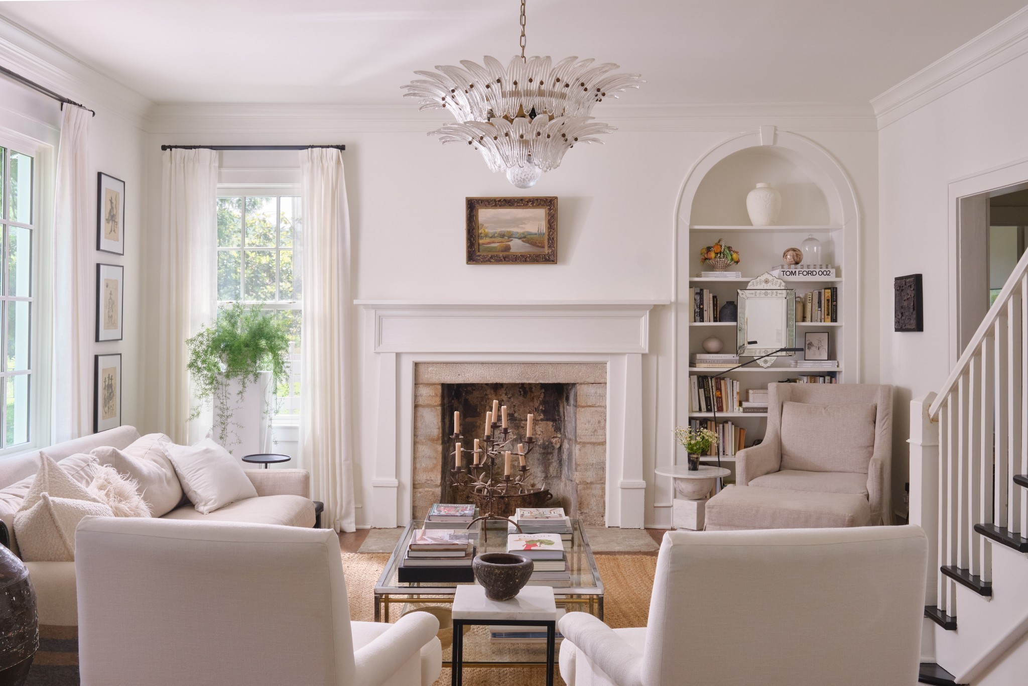 2405 Thompson Road Lewisburg, TN 37091 - Photo 4 of 71 a living room with furniture a fireplace and a large window