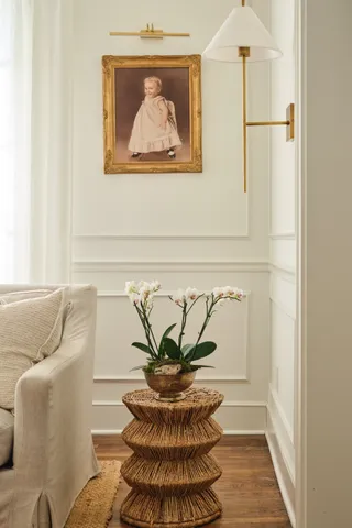 a kitchen with lots of counter top space and wooden floor