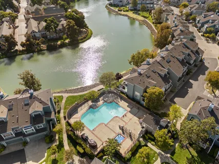 an aerial view of residential building with outdoor space