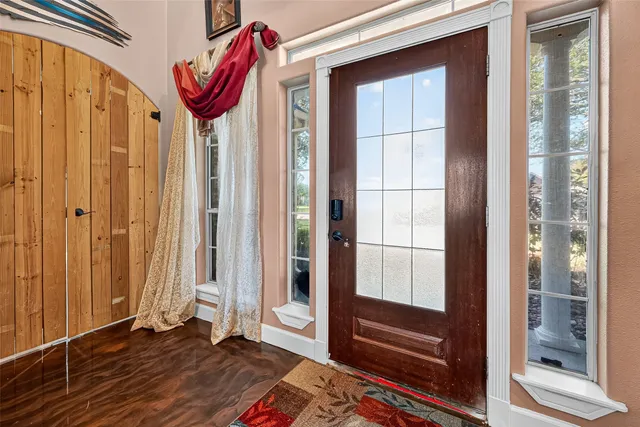 a view of a entryway door of the house