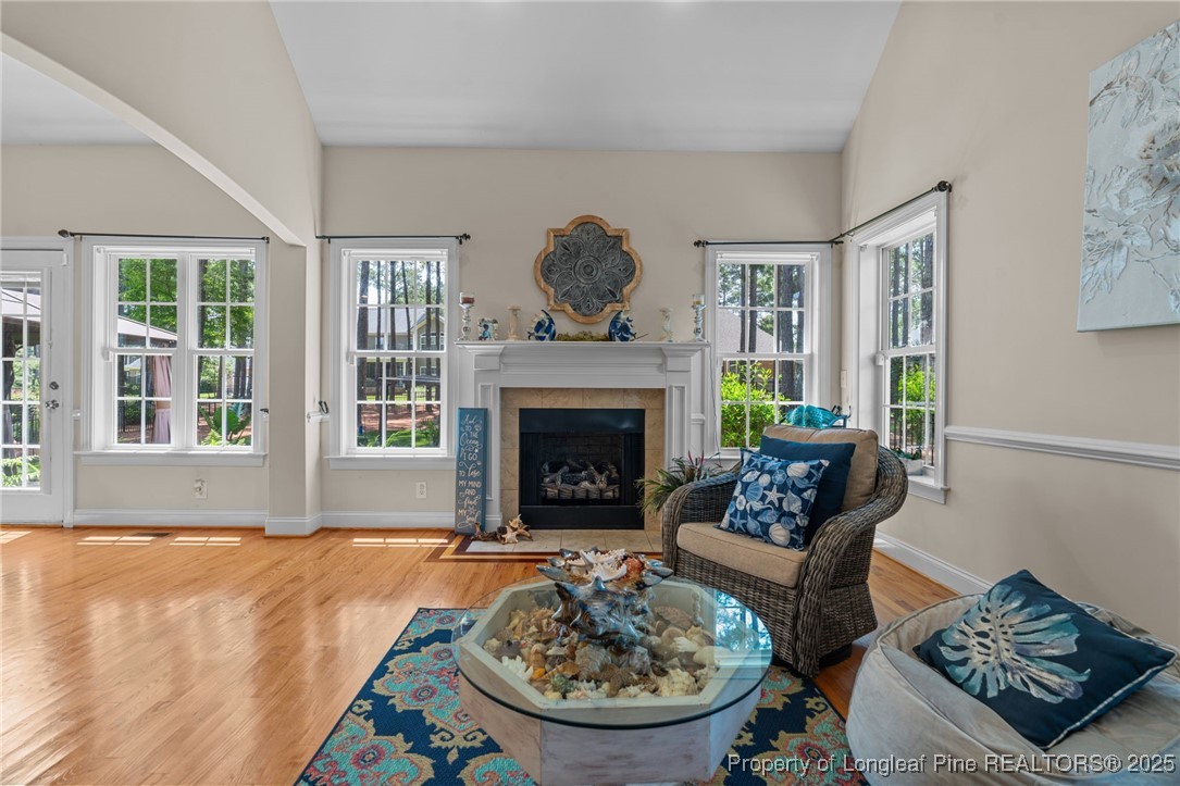 256 Barons Run West Spring Lake, NC 28390 - Photo 26 of 44 a living room with furniture and a fireplace