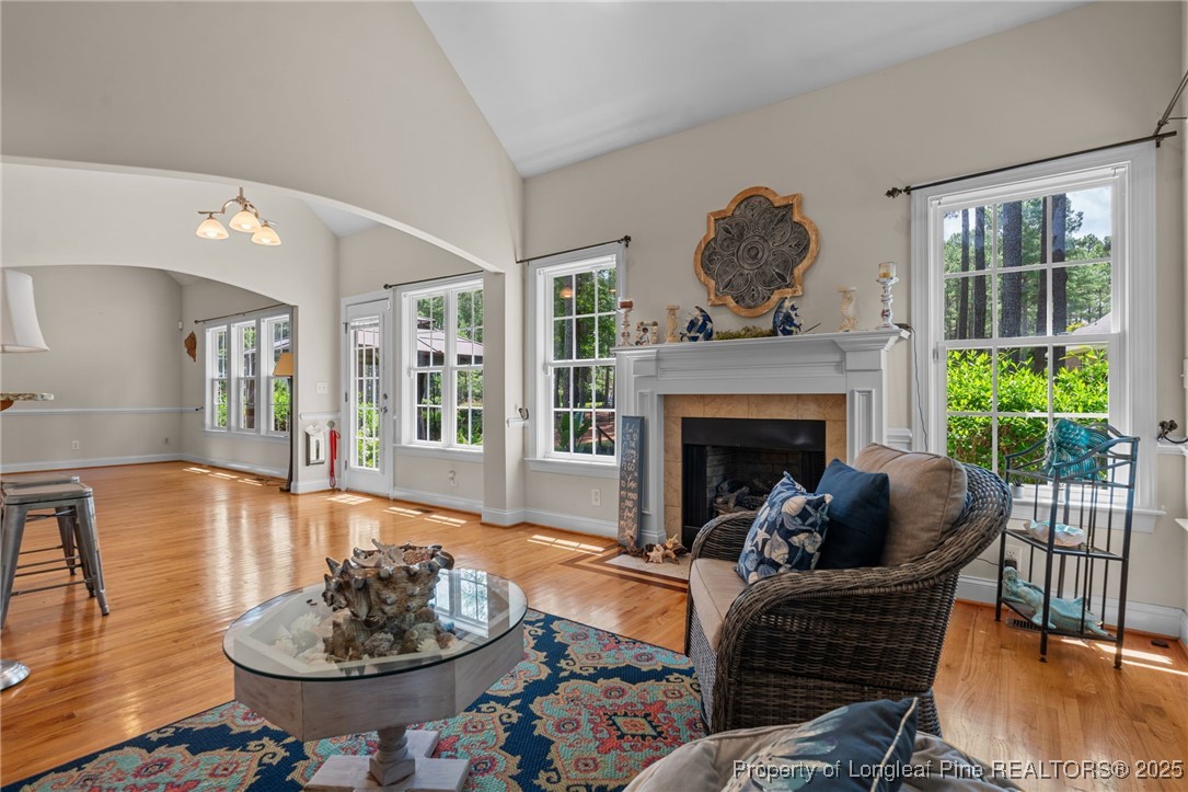 256 Barons Run West Spring Lake, NC 28390 - Photo 27 of 44 a living room with furniture and a fireplace