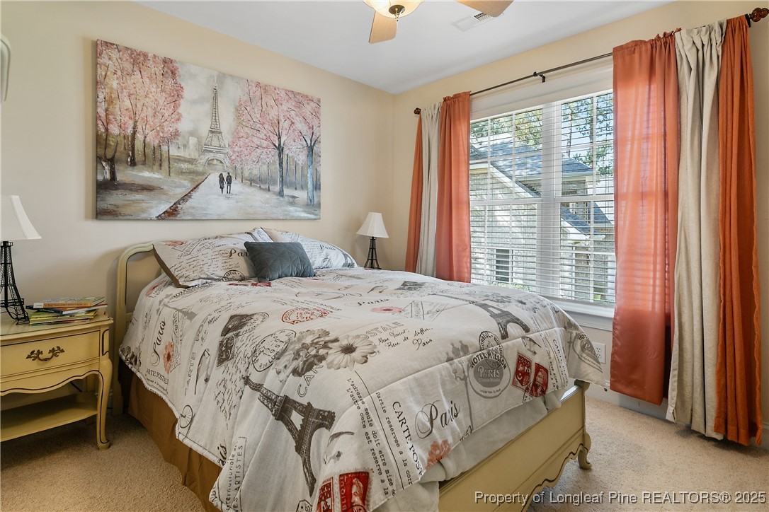 256 Barons Run West Spring Lake, NC 28390 - Photo 31 of 44 a bedroom with a bed and a painting on the wall