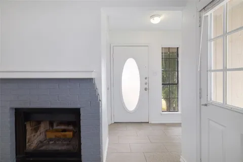 a view of a livingroom with a fireplace